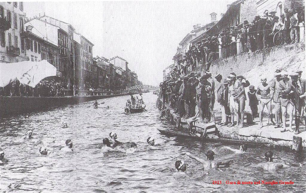 gara nuoto naviglio grande milano 1913