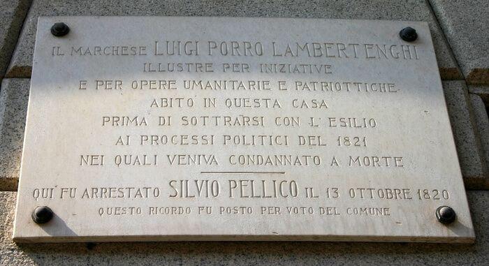 Milano Palazzo Porro Lambertenghi Lapide