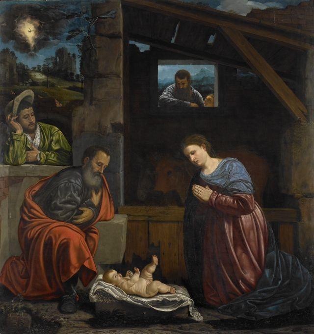 Giovanni Gerolamo Savoldo, Adorazione dei Pastori, 1540, Brescia, Pinacoteca Tosio Martinengo