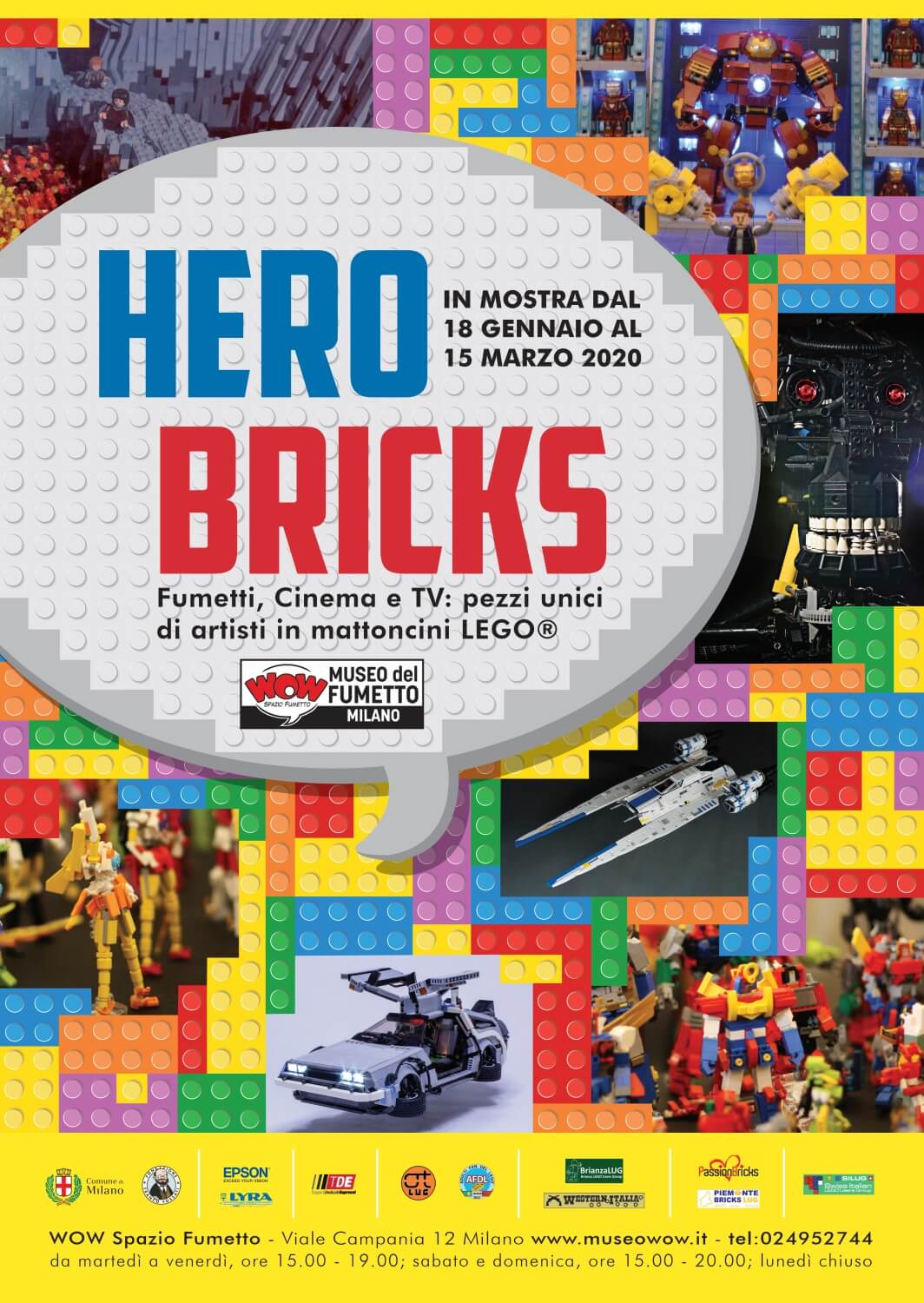 Hero Bricks: la mostra del Lego presso Wow - Spazio Fumetto di Milano