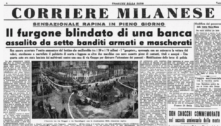  storica rapina di via Osoppo a Milano